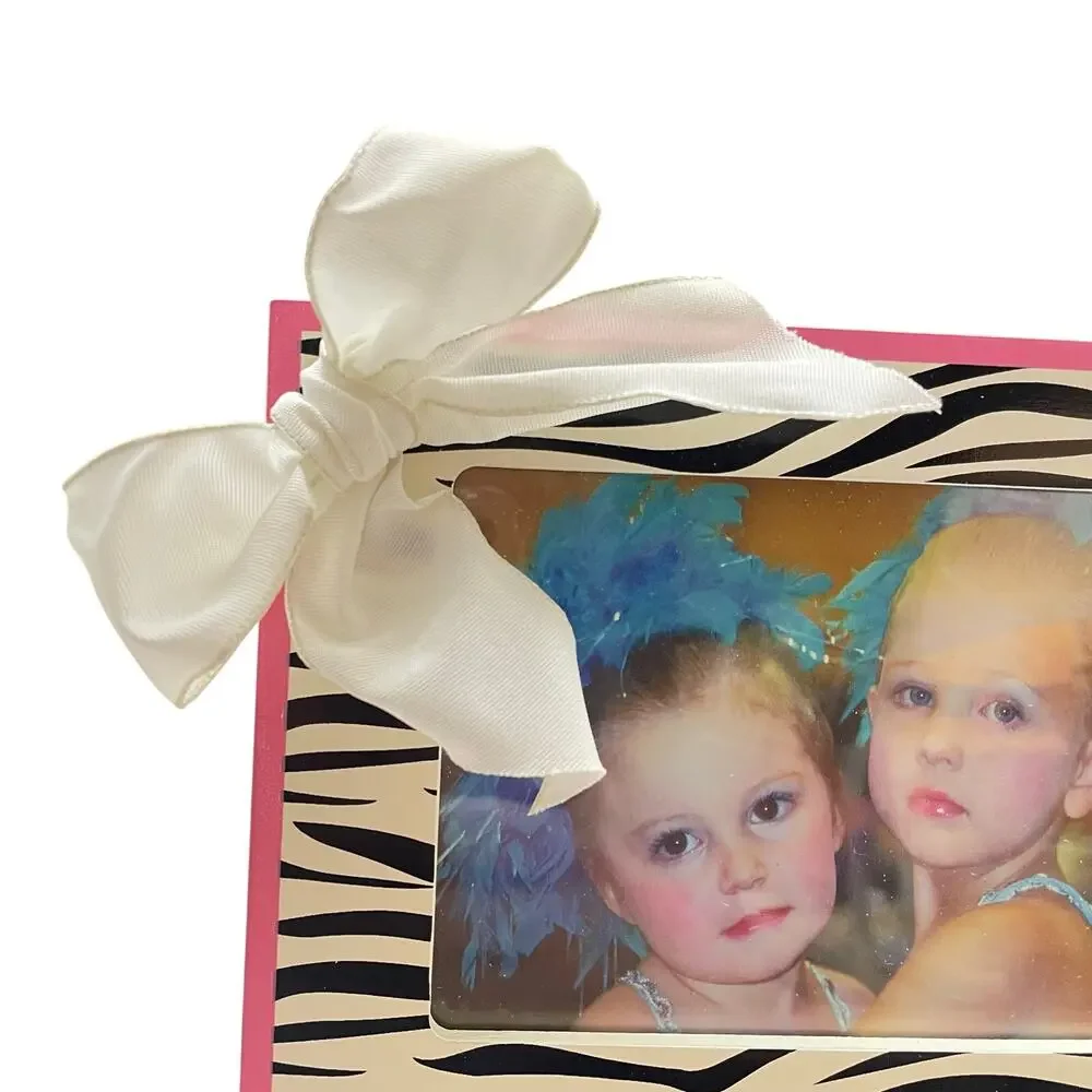 Dance Picture Frame Little Girl’s Gymnastics Zebra Stripe Pink Lettering